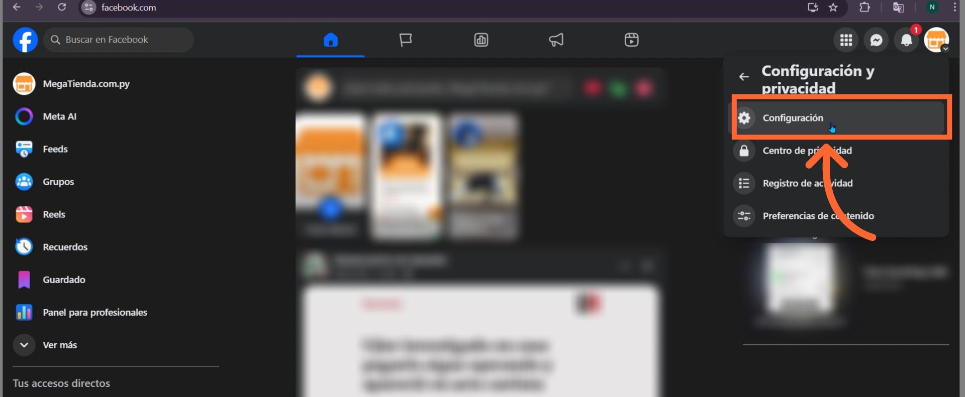 Selecciona configuración